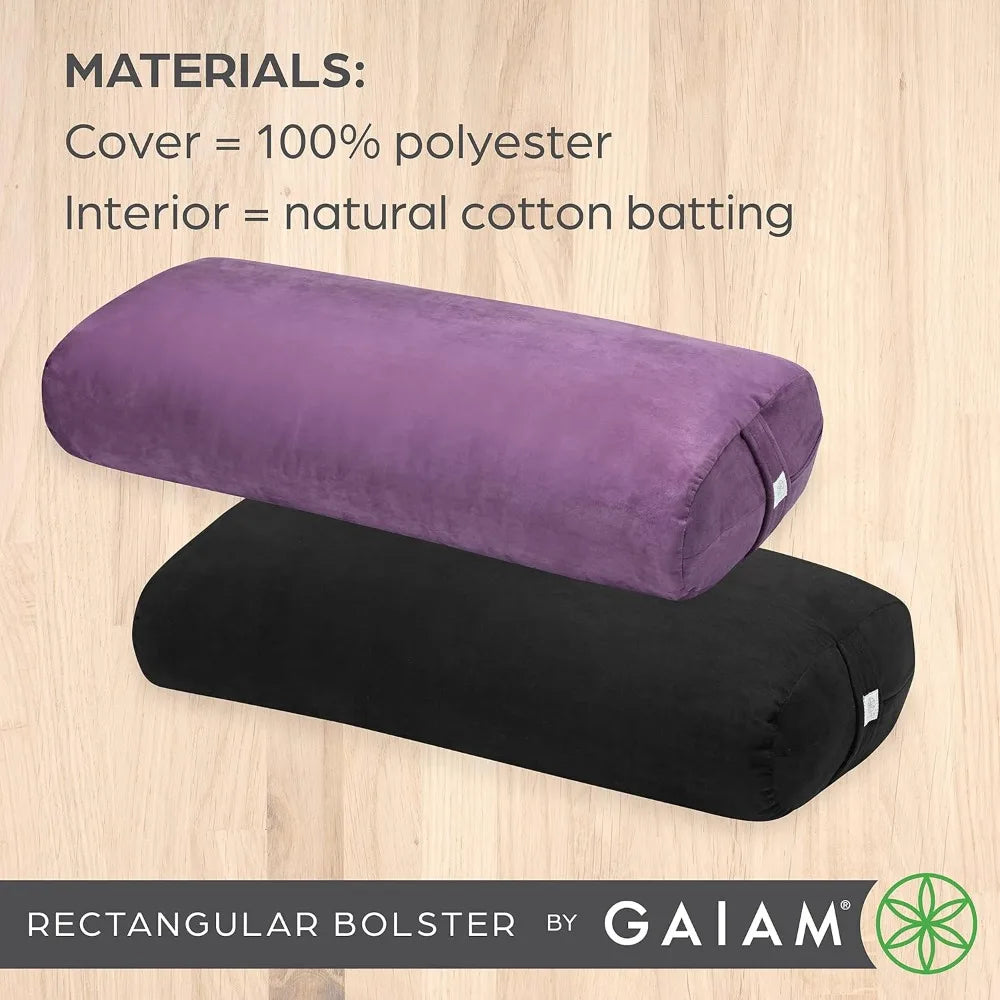 Yoga Bolster - Long, Rectangular Meditation Pillow - Supportive Cushion for Restorative Yoga and Sitting on the Floor