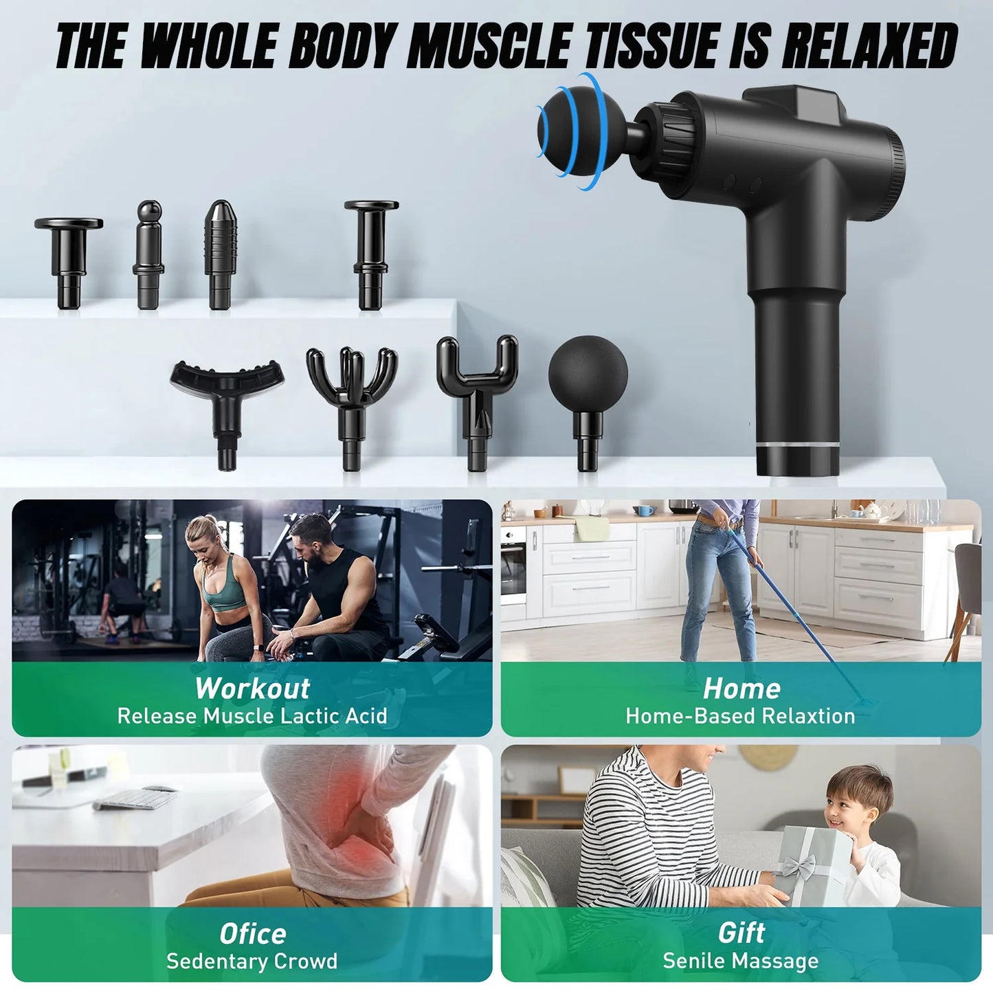 Massage Gun 99-Speed Deep Muscle Percussion Massager with Carry Case Perfect Gift for Athletes and Fitness Enthusiasts