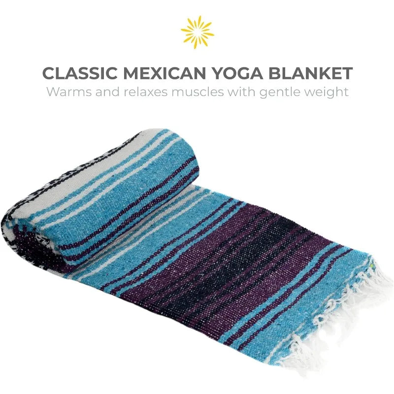 Sunshine Yoga 6-Pack Restorative Kit, 1 Bolster (24"  12"  6"), 2 Blocks (4"  6" 9"),1 6ft D-Ring Strap