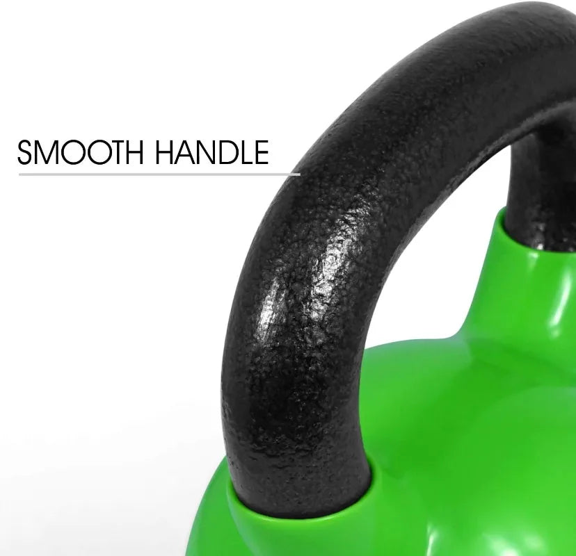 Kettlebell Set Vinyl Coated Weights Combo for Full Body Workout Equipment Push up, Grip Strength Training, Dumbbell Weig