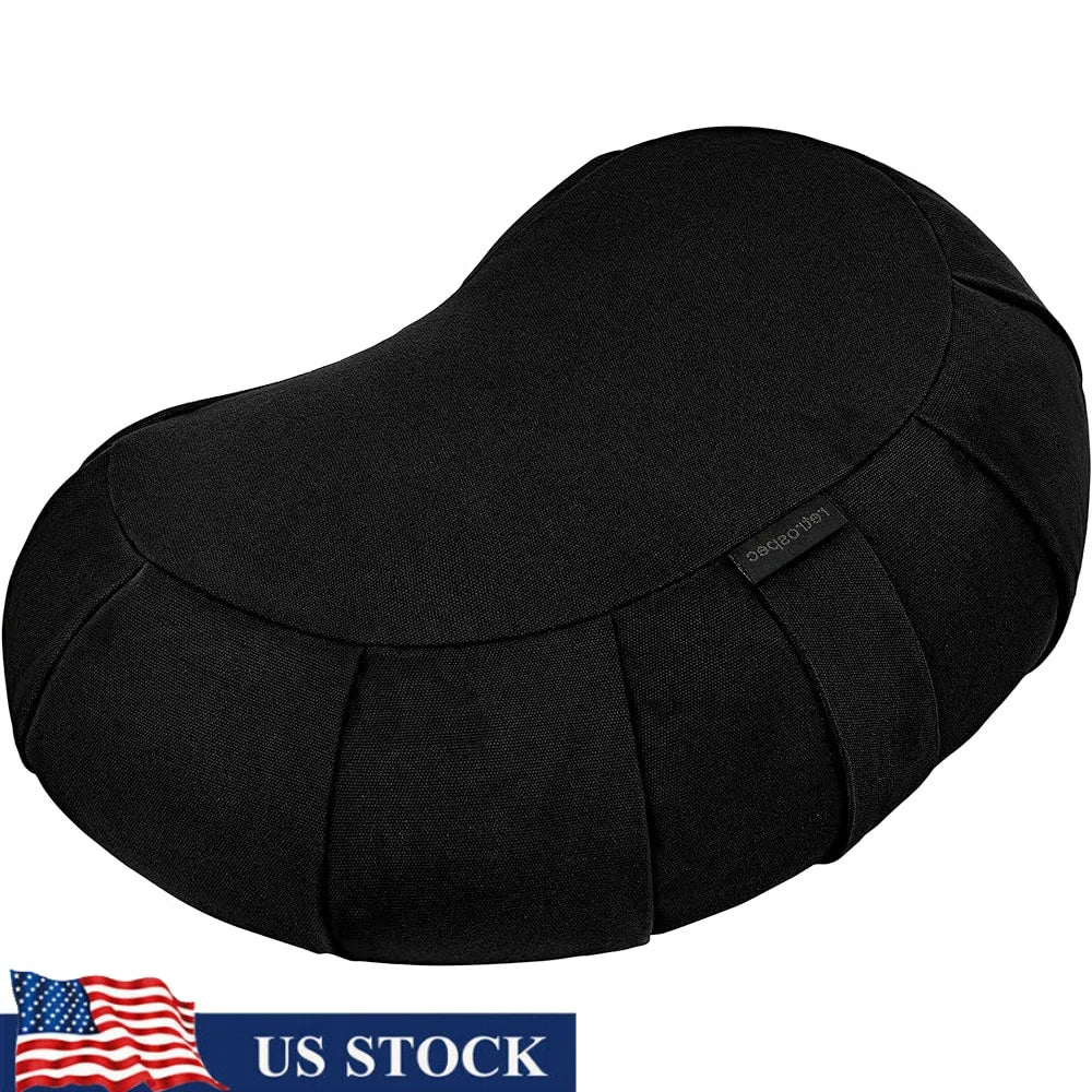 Sedona Zafu Meditation Cushion Buckwheat Hulls Adjustable Firmness Yoga Block Washable Cotton Support Spine Posture Relaxation