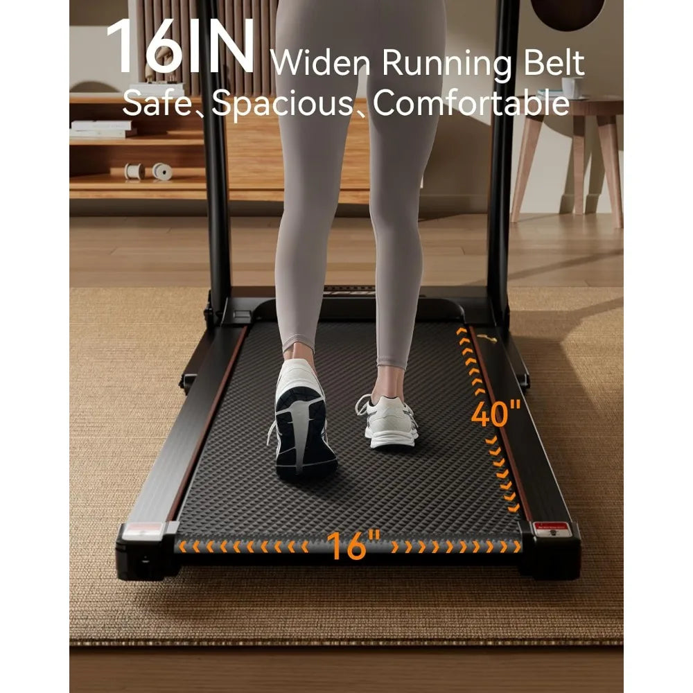 Folding Treadmill with Auto Incline for Home Use: 3.0HP, 300 lbs Capacity, Bluetooth Connectivity