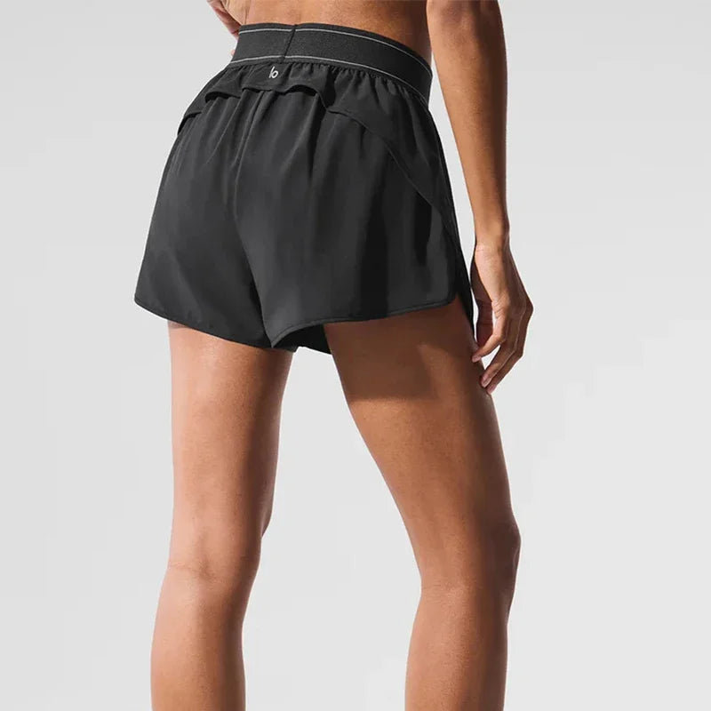 AL Yoga Shorts Women Summer Fitness Spandex Neon Elastic Running Workout Short Pants Ladies Gym Sport Shorts Fitness Sportwear