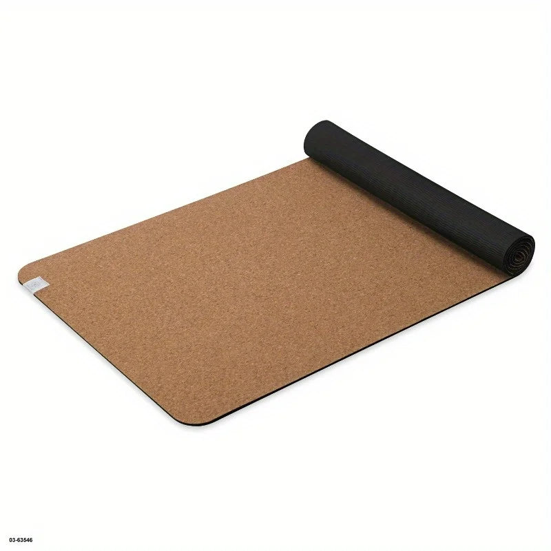 Cork yoga mat, 5mm, closed cell design effectively blocks out bacteria, odors and tastes